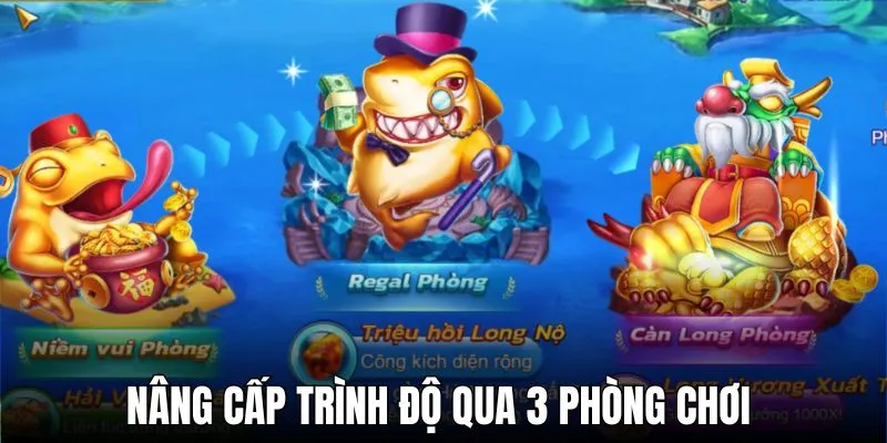 Nâng cấp trình độ qua 3 phòng chơi 